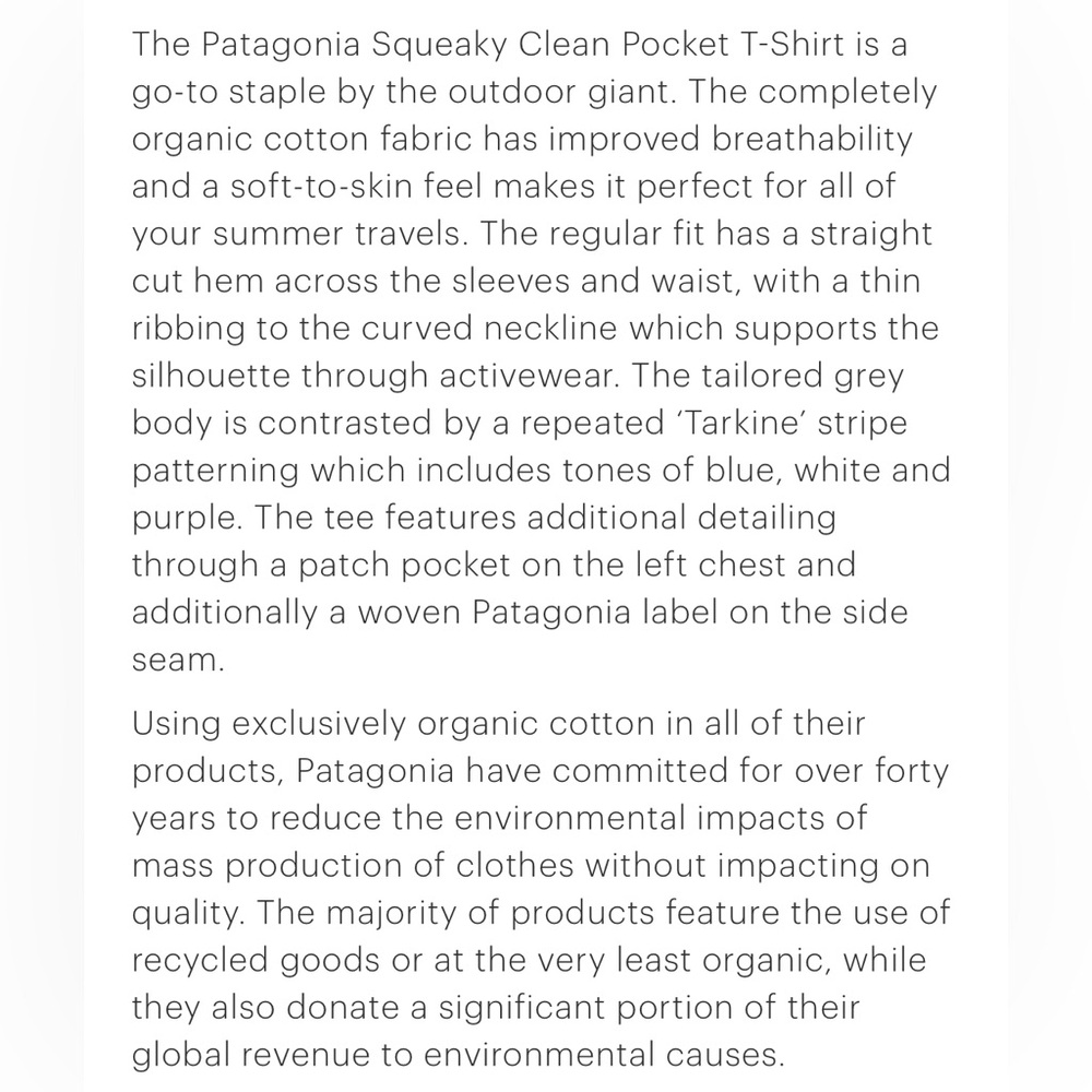 Patagonia Squeaky Clean Pocket T Shirt - Picture 7 of 7